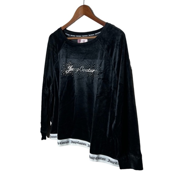 Juicy Couture Velour Black Pajama Loungewear Sleepwear - Picture 3 of 12